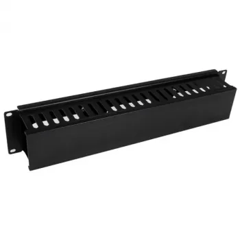 StarTech.com Horizontal 2U Server Rack kabelis Management Finger Duct w/ Cover - 19 inch tinklo Rack Wire Duct Raceway Panel - Slotted Wire Duct