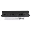 StarTech.com Horizontal 2U Server Rack kabelis Management Finger Duct w/ Cover - 19 inch tinklo Rack Wire Duct Raceway Panel - Slotted Wire Duct