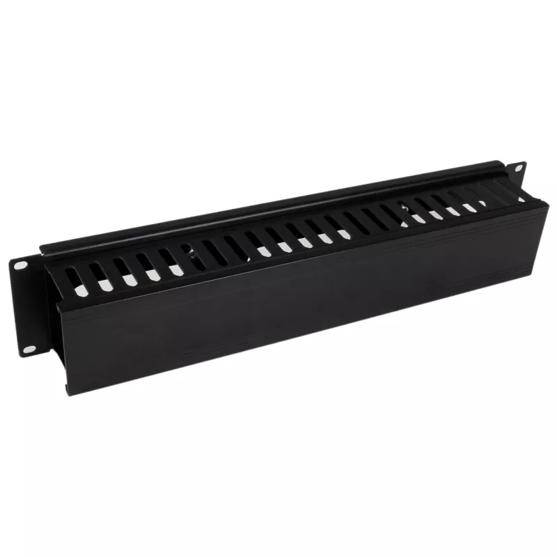 StarTech.com Horizontal 2U Server Rack kabelis Management Finger Duct w/ Cover - 19 inch tinklo Rack Wire Duct Raceway Panel - Slotted Wire Duct
