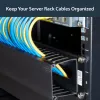 StarTech.com Horizontal 2U Server Rack kabelis Management Finger Duct w/ Cover - 19 inch tinklo Rack Wire Duct Raceway Panel - Slotted Wire Duct