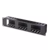 StarTech.com Horizontal 2U Server Rack kabelis Management Finger Duct w/ Cover - 19 inch tinklo Rack Wire Duct Raceway Panel - Slotted Wire Duct
