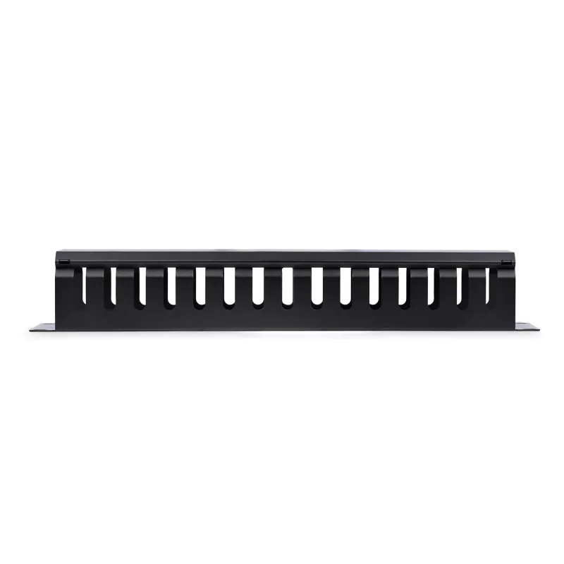 StarTech.com Horizontal 2U Server Rack kabelis Management Finger Duct w/ Cover - 19 inch tinklo Rack Wire Duct Raceway Panel - Slotted Wire Duct