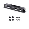 StarTech.com Horizontal 2U Server Rack kabelis Management Finger Duct w/ Cover - 19 inch tinklo Rack Wire Duct Raceway Panel - Slotted Wire Duct