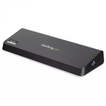 StarTech.com USB 3.0 dokinimo stotis, dviejų monitorių, su HDMI ir 4K DisplayPort – USB 3.0 prie 4x USB-A, Ethernet, HDMI ir DP – USB tipo A universali nešiojamųjų kompiuterių dokinimo stotis, skirta Mac ir Windows