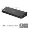 StarTech.com USB 3.0 dokinimo stotis, dviejų monitorių, su HDMI ir 4K DisplayPort – USB 3.0 prie 4x USB-A, Ethernet, HDMI ir DP – USB tipo A universali nešiojamųjų kompiuterių dokinimo stotis, skirta Mac ir Windows