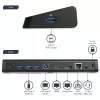 StarTech.com USB 3.0 dokinimo stotis, dviejų monitorių, su HDMI ir 4K DisplayPort – USB 3.0 prie 4x USB-A, Ethernet, HDMI ir DP – USB tipo A universali nešiojamųjų kompiuterių dokinimo stotis, skirta Mac ir Windows