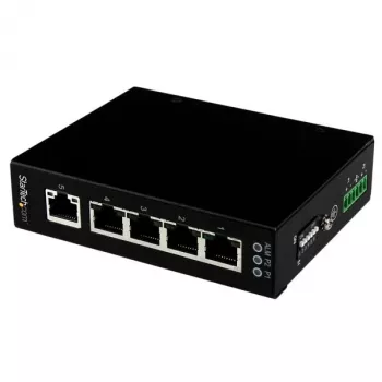 StarTech.com 5 prievadų nevaldomas pramoninis Gigabit Ethernet komutatorius – DIN bėgelis / tvirtinamas prie sienos
