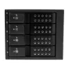 StarTech.com 4 vietų aliuminio belaištis karšto prijungimo mobilus stovas, skirtas 3,5 col. SAS II/SATA III – 6 Gbps HDD
