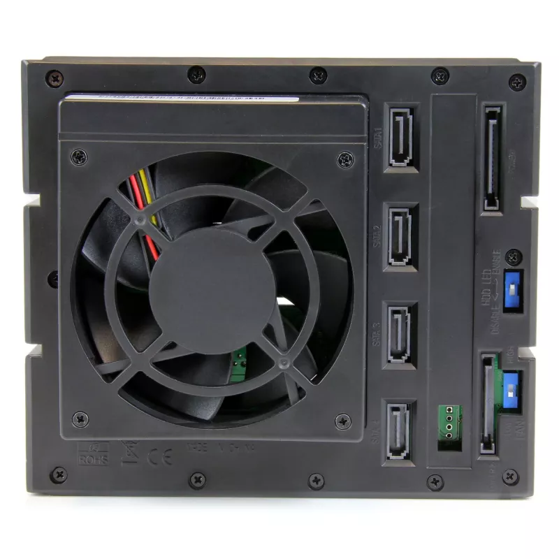 StarTech.com 4 vietų aliuminio belaištis karšto prijungimo mobilus stovas, skirtas 3,5 col. SAS II/SATA III – 6 Gbps HDD