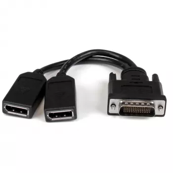 StarTech.com 8 colių (20 cm) DMS-59 į du DisplayPort adapterio kabelį - 4K x 2K vaizdas - LFH DMS 59 kontaktų (M) į 2x DisplayPort 1.2 (F) Y skirstytuvas - LFH vaizdo plokštė prie dviejų DP monitorių