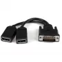 StarTech.com 8 colių (20 cm) DMS-59 į du DisplayPort adapterio kabelį - 4K x 2K vaizdas - LFH DMS 59 kontaktų (M) į 2x DisplayPort 1.2 (F) Y skirstytuvas - LFH vaizdo plokštė prie dviejų DP monitorių