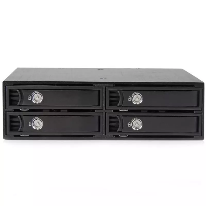 StarTech.com 4-vietis mobilus dėklas, skirtas 2,5 col. SATA/SAS diskams