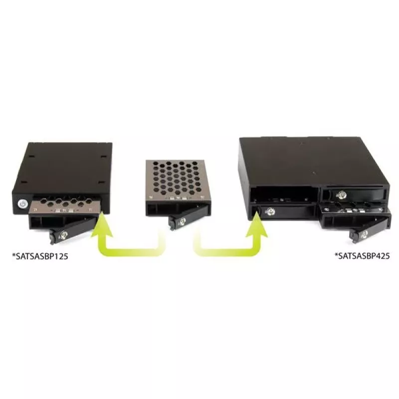 StarTech.com 4-vietis mobilus dėklas, skirtas 2,5 col. SATA/SAS diskams