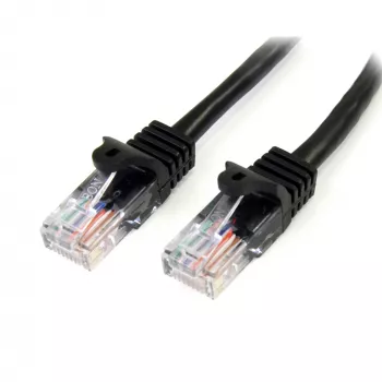 StarTech.com Cat5e komutacinis kabelis su neužkliūvančiomis RJ45 jungtimis - 1 m, juodas