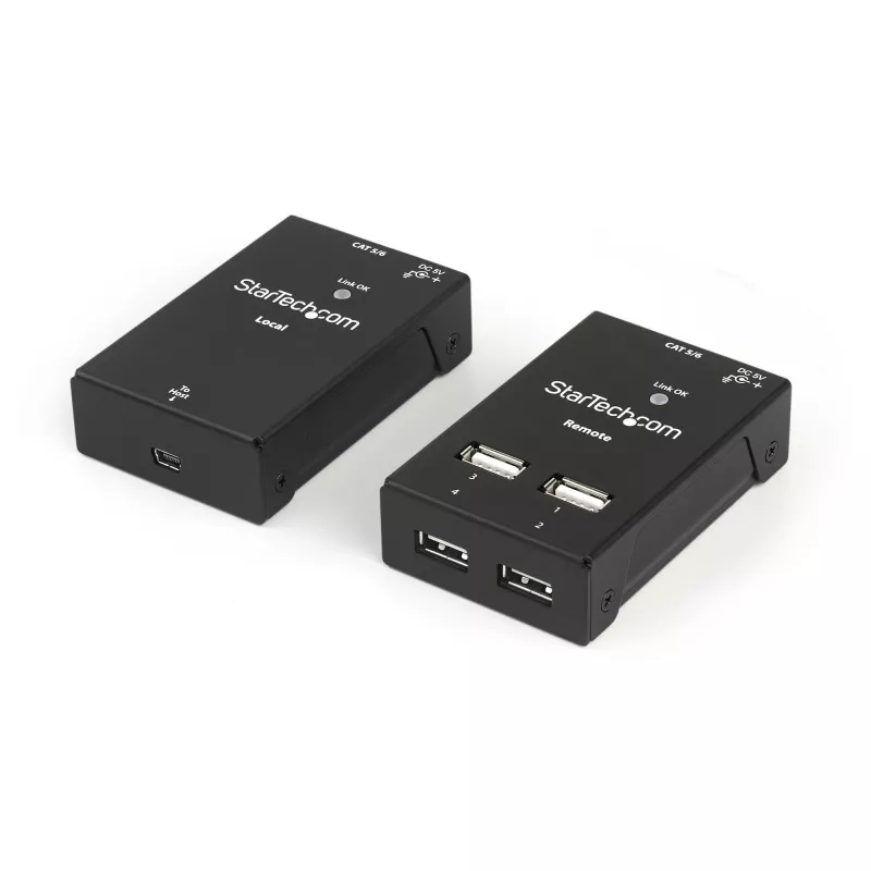 StarTech.com 4 prievadų USB 2.0 plėtiklis per Cat5 arba Cat6 kabelį – 130 pėdų (40 m)