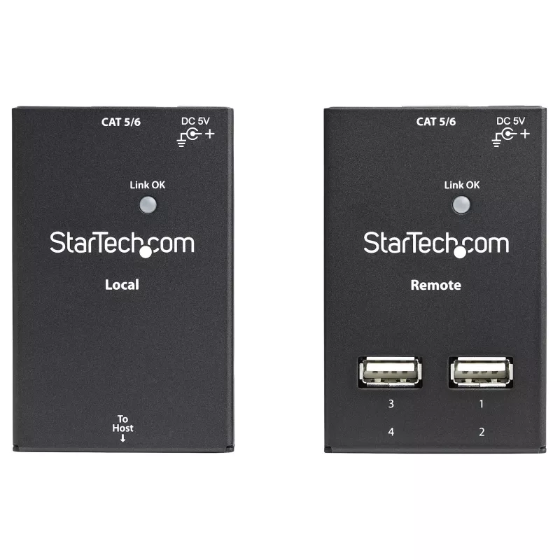 StarTech.com 4 prievadų USB 2.0 plėtiklis per Cat5 arba Cat6 kabelį – 130 pėdų (40 m)