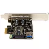 StarTech.com 4 prievadų PCI Express USB 3.0 plokštė, PCIe, USB 3.2 Gen 1 (3.1 Gen 1), pilno aukščio / žemo profilio, PCI 2.0, juoda, nerūdijantis plienas, 3 m