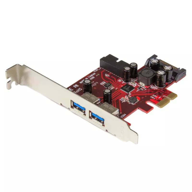 StarTech.com 4 prievadų PCI Express USB 3.0 kortelė - 2 išoriniai ir 2 vidiniai - SATA maitinimas - UASP palaikymas - 2x vidinės (IDC) pagrindinės plokštės tipo jungtys