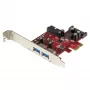 StarTech.com 4 prievadų PCI Express USB 3.0 kortelė - 2 išoriniai ir 2 vidiniai - SATA maitinimas - UASP palaikymas - 2x vidinės (IDC) pagrindinės plokštės tipo jungtys