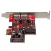 StarTech.com 4 prievadų PCI Express USB 3.0 kortelė - 2 išoriniai ir 2 vidiniai - SATA maitinimas - UASP palaikymas - 2x vidinės (IDC) pagrindinės plokštės tipo jungtys