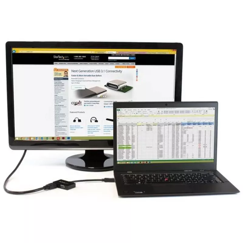 StarTech.com Travel A/V Adapter: 2-in-1 DisplayPort to HDMI or VGA