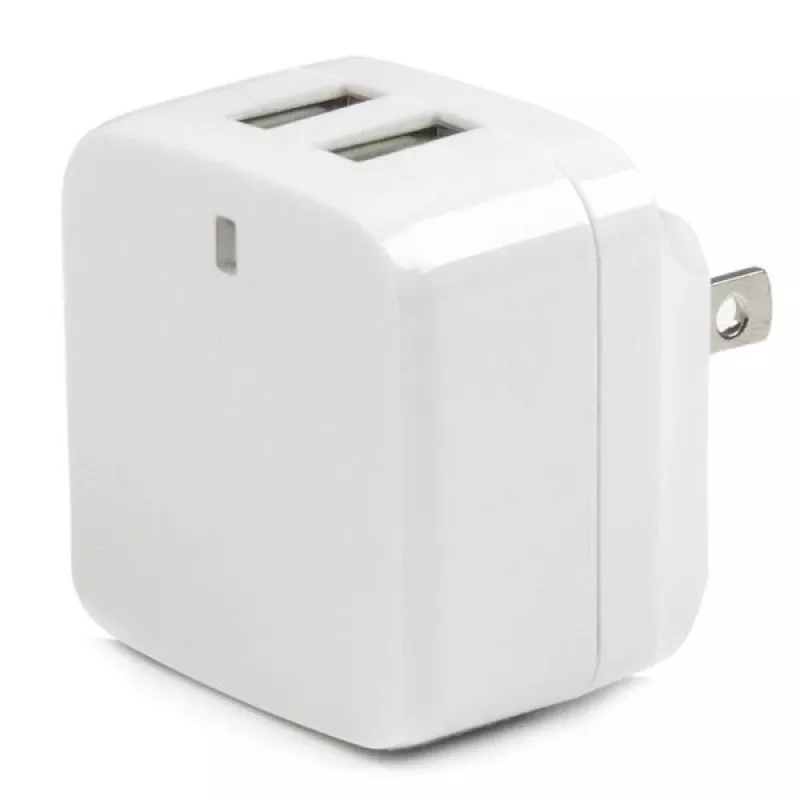 StarTech.com dviejų prievadų USB sieninis įkroviklis – tarptautinėms kelionėms – 17 W / 3,4 A – baltas