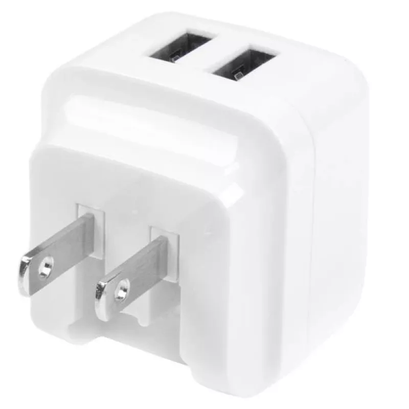StarTech.com dviejų prievadų USB sieninis įkroviklis – tarptautinėms kelionėms – 17 W / 3,4 A – baltas