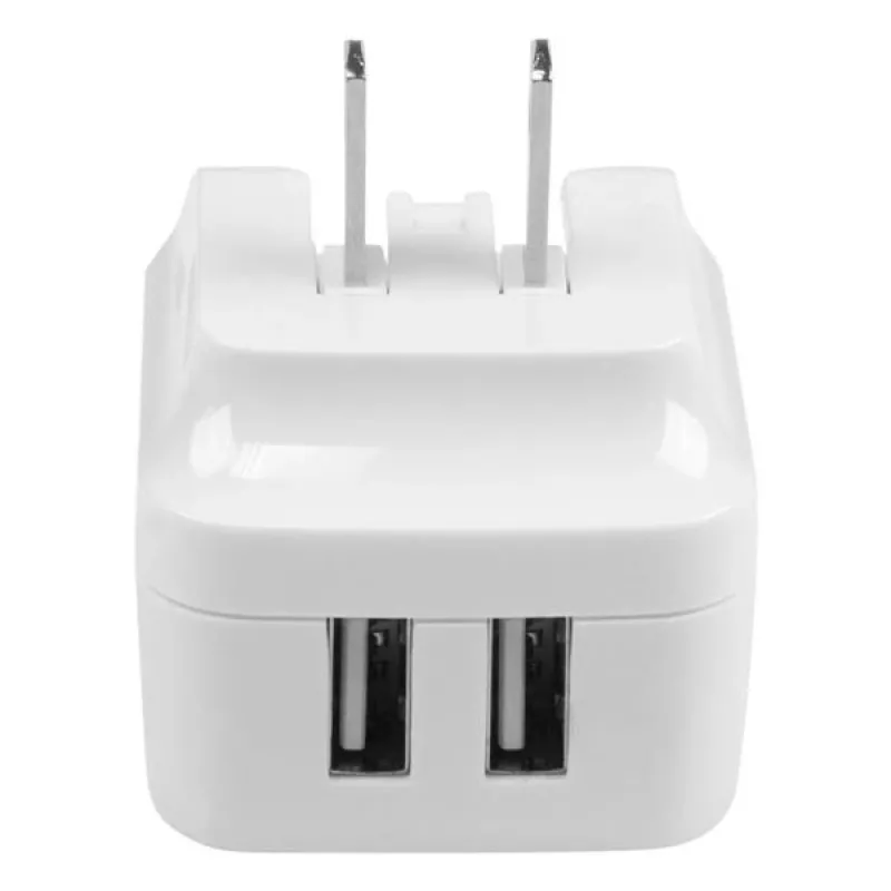 StarTech.com dviejų prievadų USB sieninis įkroviklis – tarptautinėms kelionėms – 17 W / 3,4 A – baltas