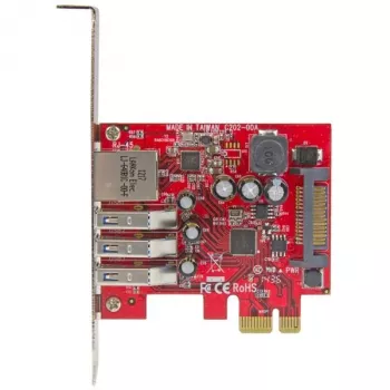 StarTech.com 3 prievadų PCI Express USB 3.0 plokštė + Gigabit Ethernet