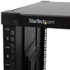 „StarTech.com“ 4 stulpų 9U mobilus atviro rėmo serverių stovas, keturių stulpų tinklo stovas su ratukais, 19 colių riedantis stovas namų/biuro siauroms erdvėms, mažas duomenų stovas kompiuterinei/AV/IT įrangai – atitinka TAA