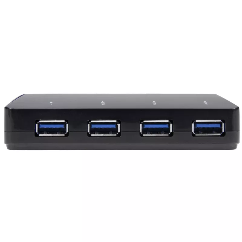 StarTech.com 4 prievadų USB 3.0 šakotuvas su tam skirtu įkrovimo prievadu – 1 x 2,4 A prievadas~4 prievadų USB 3.0 šakotuvas (5 Gbps) su tam skirtu įkrovimo prievadu – 1 x 2,4 A prievadas