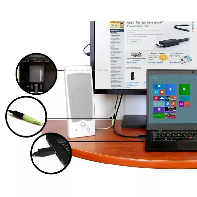 StarTech.com DisplayPort į VGA adapterio kabelis su garsu – 6 pėd. (2 m)