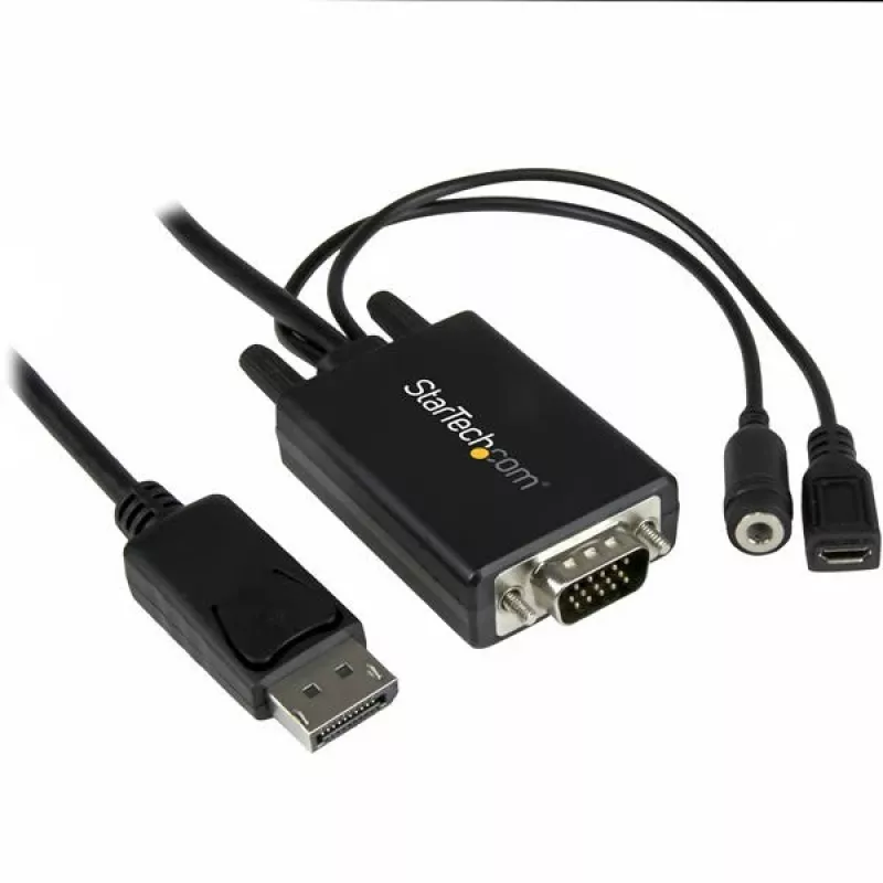 StarTech.com DisplayPort į VGA adapterio kabelis su garsu – 10 pėdų (3 m)