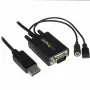 StarTech.com DisplayPort į VGA adapterio kabelis su garsu – 10 pėdų (3 m)