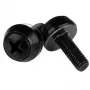 StarTech.com M5 x 12mm - tvirtinimo varžtai - 50 vnt. pakuotė, juodi, varžtas, plienas, skarda, bendros paskirties, M5, kupolo formos galvutė