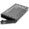 StarTech.com 2,5 col. karšto keitimo standžiojo disko dėklas, 2,5 col., Priekinė panelė, Juoda, Sidabrinė, 2,5 col., Plastikas, Plienas, 70 mm