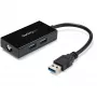 StarTech.com USB prie Ethernet adapteris, USB 3.0 į 10/100/1000 Gigabit Ethernet LAN keitiklis nešiojamiesiems kompiuteriams, 30 cm pritvirtintas laidas, USB į RJ45 adapteris, NIC adapteris, USB tinklo adapteris
