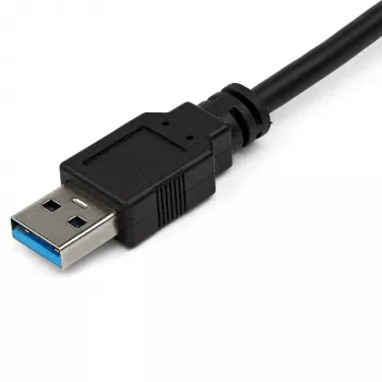 StarTech.com USB prie Ethernet adapteris, USB 3.0 į 10/100/1000 Gigabit Ethernet LAN keitiklis nešiojamiesiems kompiuteriams, 30 cm pritvirtintas laidas, USB į RJ45 adapteris, NIC adapteris, USB tinklo adapteris