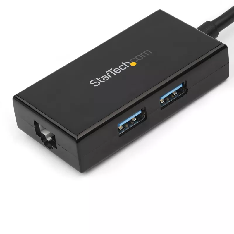 StarTech.com USB prie Ethernet adapteris, USB 3.0 į 10/100/1000 Gigabit Ethernet LAN keitiklis nešiojamiesiems kompiuteriams, 30 cm pritvirtintas laidas, USB į RJ45 adapteris, NIC adapteris, USB tinklo adapteris