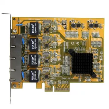 “StarTech.com” 4 prievadų PCIe „Gigabit“ tinklo adapterio plokštė, vidinė, laidinis, PCI Express, Ethernet, 2000 Mbit/s