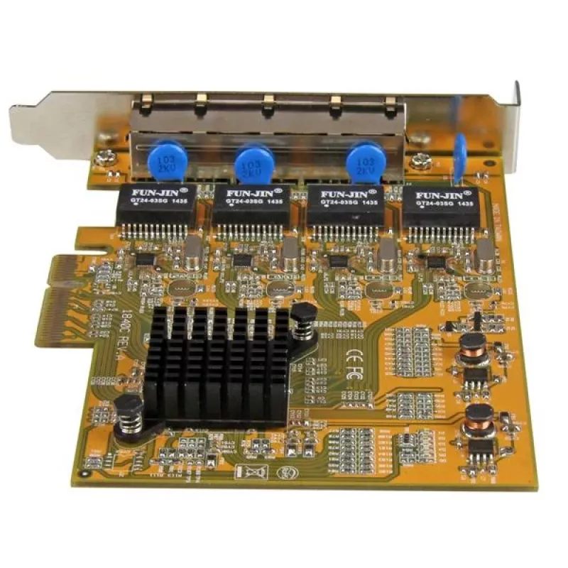 “StarTech.com” 4 prievadų PCIe „Gigabit“ tinklo adapterio plokštė, vidinė, laidinis, PCI Express, Ethernet, 2000 Mbit/s