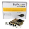 “StarTech.com” 4 prievadų PCIe „Gigabit“ tinklo adapterio plokštė, vidinė, laidinis, PCI Express, Ethernet, 2000 Mbit/s