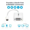 StarTech.com USB-C į VGA adapteris - Baltas, 3.2 Gen 1 (3.1 Gen 1), USB Type-C, VGA (D-Sub) išvestis, 1920 x 1200 pikselių