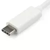 StarTech.com USB-C į VGA adapteris - Baltas, 3.2 Gen 1 (3.1 Gen 1), USB Type-C, VGA (D-Sub) išvestis, 1920 x 1200 pikselių