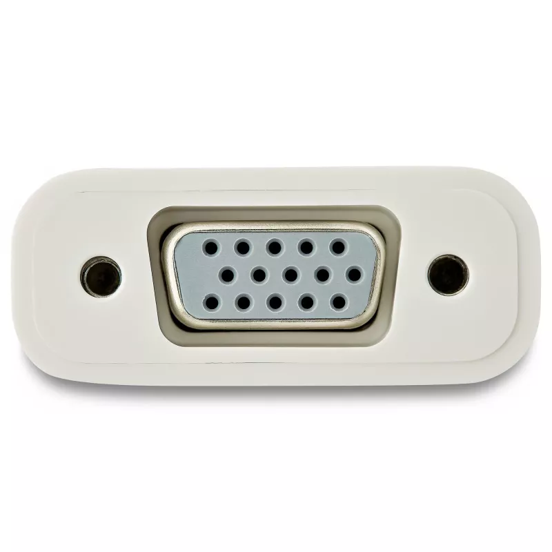 StarTech.com USB-C į VGA adapteris - Baltas, 3.2 Gen 1 (3.1 Gen 1), USB Type-C, VGA (D-Sub) išvestis, 1920 x 1200 pikselių