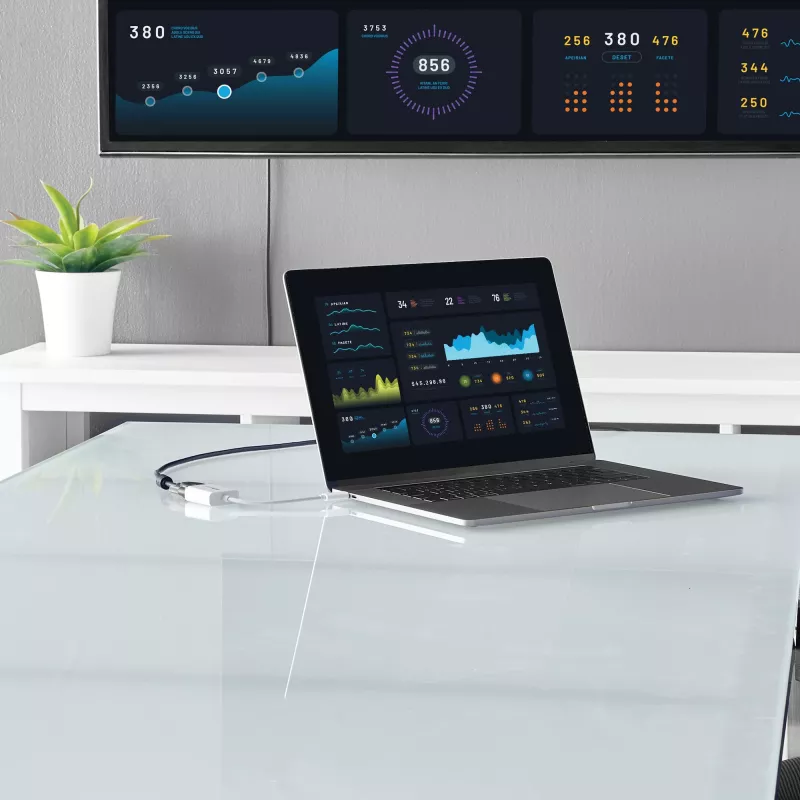 StarTech.com USB-C į VGA adapteris - Baltas, 3.2 Gen 1 (3.1 Gen 1), USB Type-C, VGA (D-Sub) išvestis, 1920 x 1200 pikselių