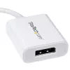 StarTech.com USB-C į DisplayPort adapteris – 4K 60Hz/8K 30Hz – USB Type-C į DP 1.4 HBR2 adapterio raktas – kompaktiškas USB-C (DP Alt Mode) monitoriaus vaizdo keitiklis – suderinamas su Thunderbolt 3 – baltas