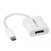 StarTech.com USB-C į DisplayPort adapteris – 4K 60Hz/8K 30Hz – USB Type-C į DP 1.4 HBR2 adapterio raktas – kompaktiškas USB-C (DP Alt Mode) monitoriaus vaizdo keitiklis – suderinamas su Thunderbolt 3 – baltas