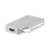 StarTech.com USB-C daugiafunkcis vaizdo adapteris su HDMI, VGA, Mini DisplayPort arba DVI – USB Type-C monitoriaus adapteris į HDMI 1.4 arba mDP 1.2 (4K) – VGA arba DVI (1080p) – Sidabrinis aliuminis