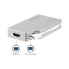 StarTech.com USB-C daugiafunkcis vaizdo adapteris su HDMI, VGA, Mini DisplayPort arba DVI – USB Type-C monitoriaus adapteris į HDMI 1.4 arba mDP 1.2 (4K) – VGA arba DVI (1080p) – Sidabrinis aliuminis